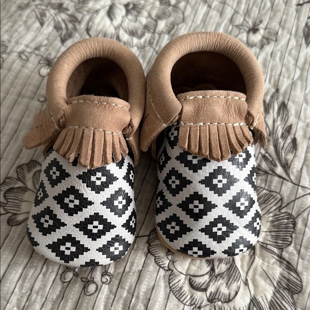 Freshly Picked Tan and Black Patterned Moccasins